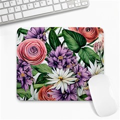 Brilliant Blushing Blossoms Large Mousepad by GardenOfOphir