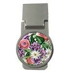 Brilliant Blushing Blossoms Money Clips (Round)  Front