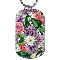 Brilliant Blushing Blossoms Dog Tag (two Sides) by GardenOfOphir