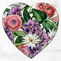 Brilliant Blushing Blossoms Jigsaw Puzzle (heart) by GardenOfOphir