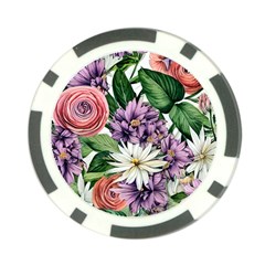 Brilliant Blushing Blossoms Poker Chip Card Guard by GardenOfOphir