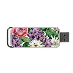 Brilliant Blushing Blossoms Portable Usb Flash (one Side) by GardenOfOphir