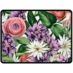 Brilliant Blushing Blossoms Fleece Blanket (Large) 80 x60  Blanket Front