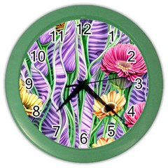 Beloved Bell-shaped Blossoms Color Wall Clock by GardenOfOphir