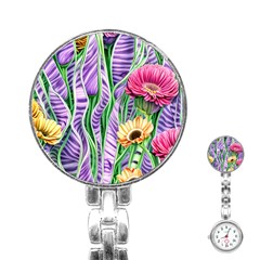 Beloved Bell-shaped Blossoms Stainless Steel Nurses Watch by GardenOfOphir