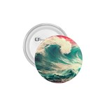 Storm Tsunami Waves Ocean Sea Nautical Nature Painting 1.75  Buttons Front