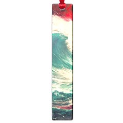 Storm Tsunami Waves Ocean Sea Nautical Nature Painting Large Book Marks by Ravend