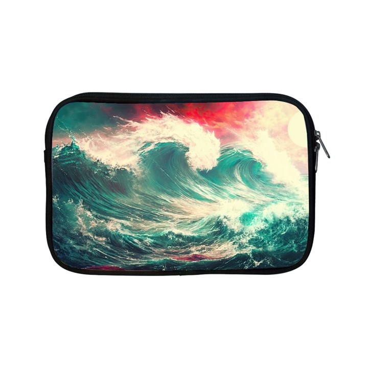 Storm Tsunami Waves Ocean Sea Nautical Nature Painting Apple iPad Mini Zipper Cases