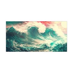 Storm Tsunami Waves Ocean Sea Nautical Nature Painting Yoga Headband by Ravend