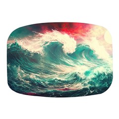 Storm Tsunami Waves Ocean Sea Nautical Nature Painting Mini Square Pill Box by Ravend