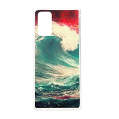 Storm Tsunami Waves Ocean Sea Nautical Nature Painting Samsung Galaxy Note 20 Tpu Uv Case by Ravend