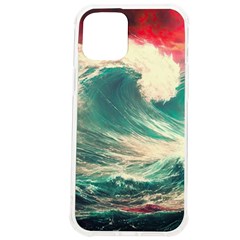 Storm Tsunami Waves Ocean Sea Nautical Nature Painting Iphone 12 Pro Max Tpu Uv Print Case by Ravend