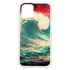 Storm Tsunami Waves Ocean Sea Nautical Nature Painting Iphone 12 Mini Tpu Uv Print Case	 by Ravend