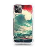 Storm Tsunami Waves Ocean Sea Nautical Nature Painting iPhone 11 Pro 5.8 Inch TPU UV Print Case Front