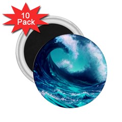 Tsunami Tidal Wave Ocean Waves Sea Nature Water 2 25  Magnets (10 Pack)  by Ravend