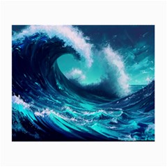 Tsunami Tidal Wave Ocean Waves Sea Nature Water Small Glasses Cloth by Ravend