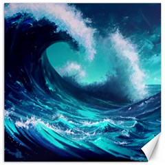 Tsunami Tidal Wave Ocean Waves Sea Nature Water Canvas 16  X 16  by Ravend