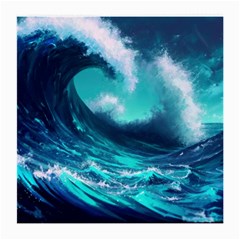 Tsunami Tidal Wave Ocean Waves Sea Nature Water Medium Glasses Cloth (2 Sides) by Ravend