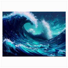 Tsunami Tidal Wave Ocean Waves Sea Nature Water Large Glasses Cloth by Ravend