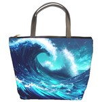 Tsunami Tidal Wave Ocean Waves Sea Nature Water Bucket Bag Front