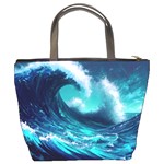 Tsunami Tidal Wave Ocean Waves Sea Nature Water Bucket Bag Back