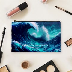 Tsunami Tidal Wave Ocean Waves Sea Nature Water Cosmetic Bag (medium) by Ravend