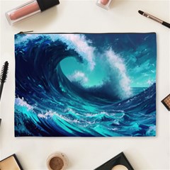 Tsunami Tidal Wave Ocean Waves Sea Nature Water Cosmetic Bag (xl) by Ravend