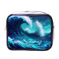 Tsunami Tidal Wave Ocean Waves Sea Nature Water Mini Toiletries Bag (one Side) by Ravend