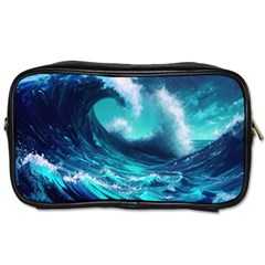 Tsunami Tidal Wave Ocean Waves Sea Nature Water Toiletries Bag (two Sides) by Ravend