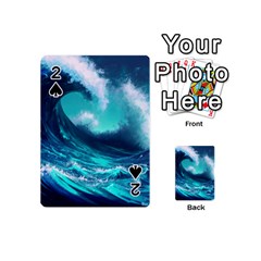 Tsunami Tidal Wave Ocean Waves Sea Nature Water Playing Cards 54 Designs (mini) by Ravend