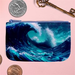 Tsunami Tidal Wave Ocean Waves Sea Nature Water Large Coin Purse by Ravend