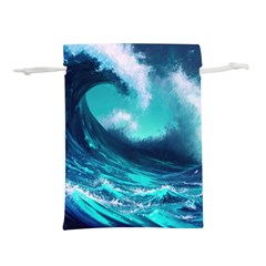 Tsunami Tidal Wave Ocean Waves Sea Nature Water Lightweight Drawstring Pouch (m) by Ravend