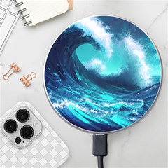 Tsunami Tidal Wave Ocean Waves Sea Nature Water Wireless Fast Charger(white) by Ravend