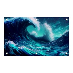 Tsunami Tidal Wave Ocean Waves Sea Nature Water Banner And Sign 5  X 3  by Ravend