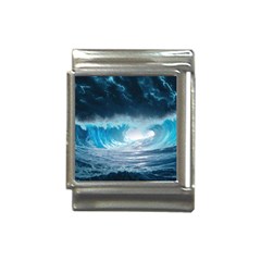 Thunderstorm Storm Tsunami Waves Ocean Sea Italian Charm (13mm)