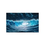 Thunderstorm Storm Tsunami Waves Ocean Sea Sticker (Rectangular) Front