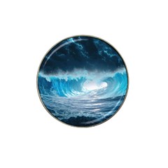 Thunderstorm Storm Tsunami Waves Ocean Sea Hat Clip Ball Marker by Ravend