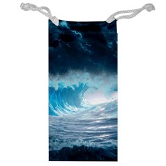 Thunderstorm Storm Tsunami Waves Ocean Sea Jewelry Bag by Ravend