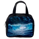 Thunderstorm Storm Tsunami Waves Ocean Sea Classic Handbag (Two Sides) Back