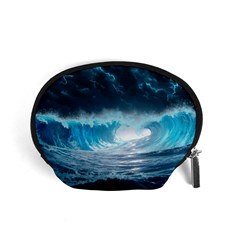 Thunderstorm Storm Tsunami Waves Ocean Sea Accessory Pouch (small) by Ravend