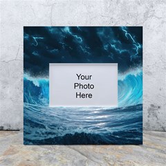 Thunderstorm Storm Tsunami Waves Ocean Sea White Box Photo Frame 4  X 6  by Ravend