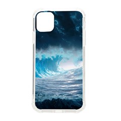 Thunderstorm Storm Tsunami Waves Ocean Sea Iphone 11 Tpu Uv Print Case by Ravend