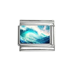 Tsunami Waves Ocean Sea Nautical Nature Water Nature Italian Charm (9mm)