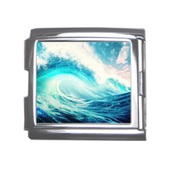 Tsunami Waves Ocean Sea Nautical Nature Water Nature Mega Link Italian Charm (18mm)