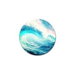 Tsunami Waves Ocean Sea Nautical Nature Water Nature Golf Ball Marker by Ravend