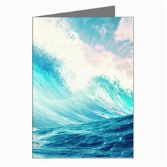 Tsunami Waves Ocean Sea Nautical Nature Water Nature Greeting Cards (pkg Of 8)