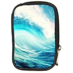 Tsunami Waves Ocean Sea Nautical Nature Water Nature Compact Camera Leather Case by Ravend