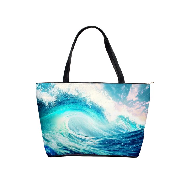 Tsunami Waves Ocean Sea Nautical Nature Water Nature Classic Shoulder Handbag