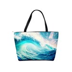 Tsunami Waves Ocean Sea Nautical Nature Water Nature Classic Shoulder Handbag Back