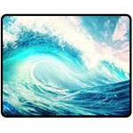 Tsunami Waves Ocean Sea Nautical Nature Water Nature One Side Fleece Blanket (Medium) 60 x50  Blanket Front